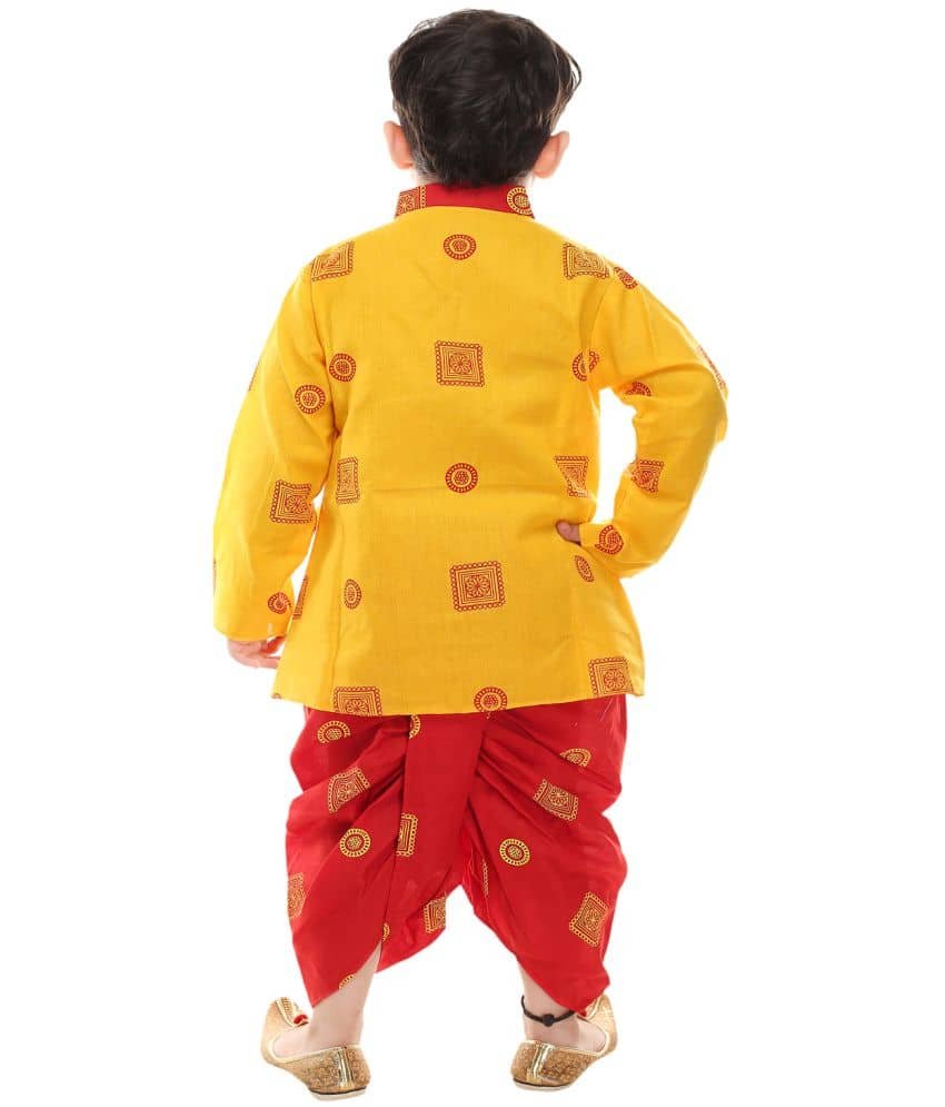 s muktar garments Pack of 1 Boys Cotton Blend ( Yellow ) - Image 2