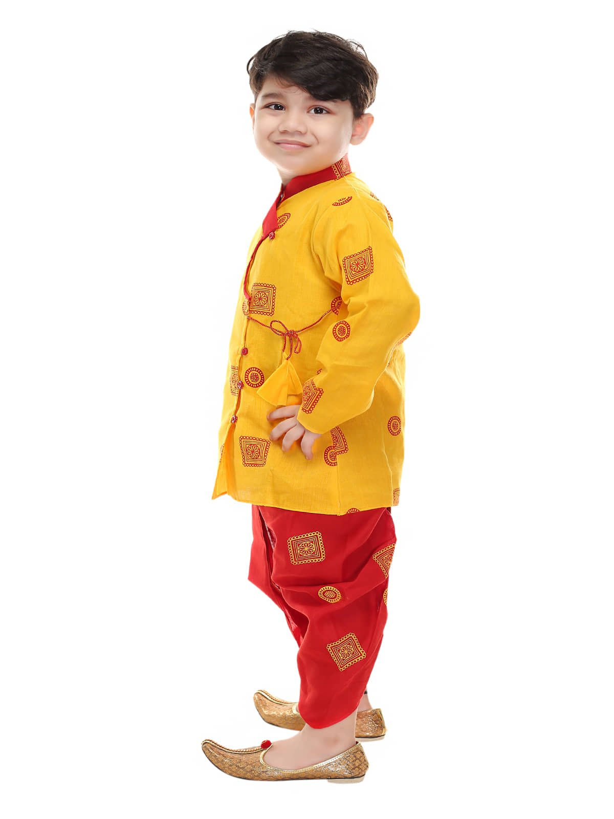 s muktar garments Pack of 1 Boys Cotton Blend ( Yellow ) - Image 3