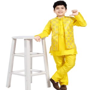 s muktar garments Yellow Rayon Boys ( Pack of 1 )