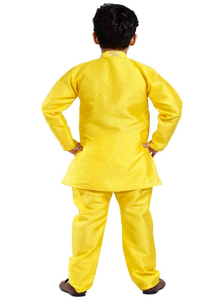 s muktar garments Yellow Rayon Boys ( Pack of 1 ) - Image 2