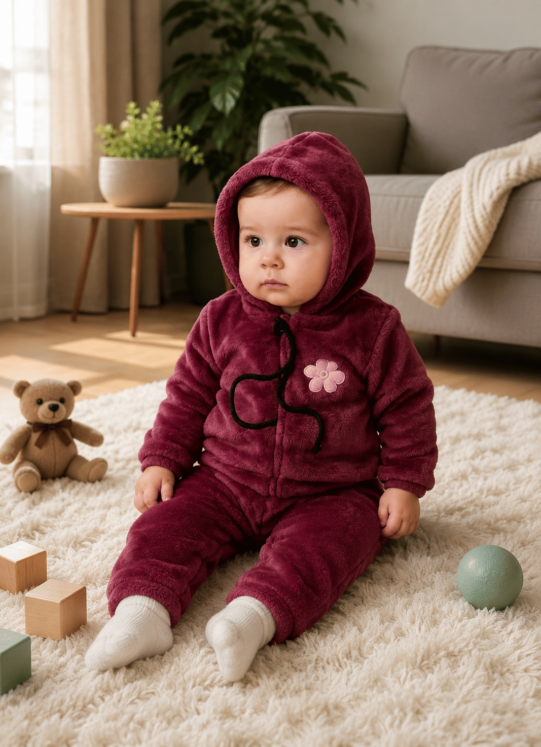 vbok Pack of 1 Baby Boys Fleece Sweatshirt ( Maroon )